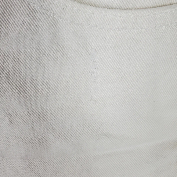 Free People Runaway Slouch Cutoffs Button Fly Cream Denim Size 24 Festival - Picture 11 of 16